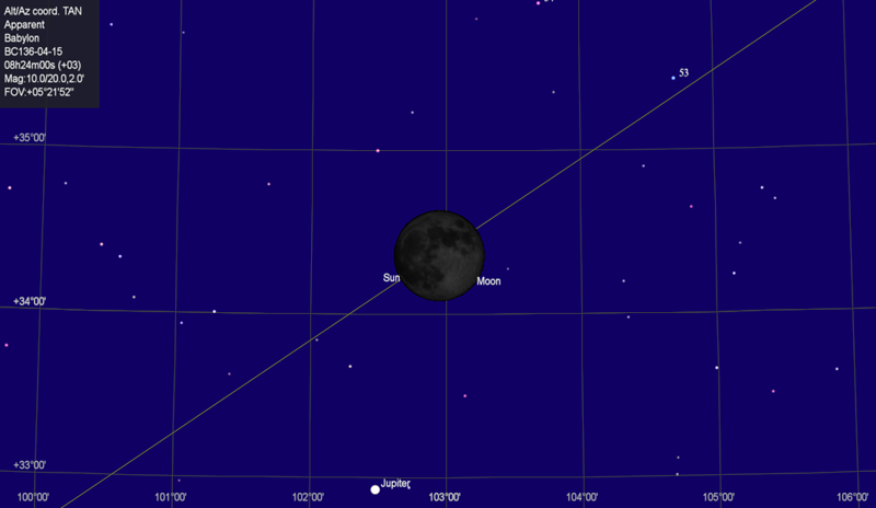 15th April 136BC - solar eclipse in Babylon